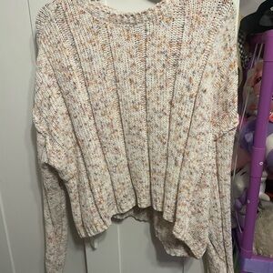 Women's Cream Speckled Sweater